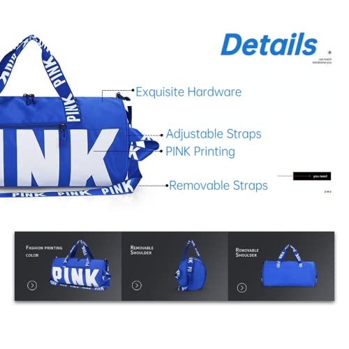 Cute Pink Printing Gym Bag for Women Sports Tote Travel Bags Carry On for Weekender Travel Tennis Baseball Yoga School4