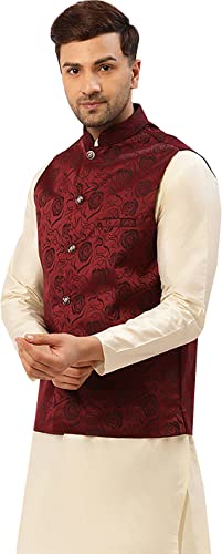 Maple Clothing Men's Indian Nehru Jacket Traditional Waistcoat India Wedding Guest Outfit Vest2