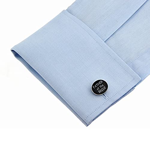 Mancuernillas negras vintage con diseño elipse para hombres miniatura 4
