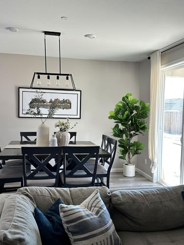 Image of Aveyas 6ft Artificial Fiddle Leaf Fig Tree for Home Decor, 6 Feet Large Faux Plant Fake Ficus lyrata Silk Trees with Pot for Indoor Outdoor House Living Room Office (6 ft Tall)