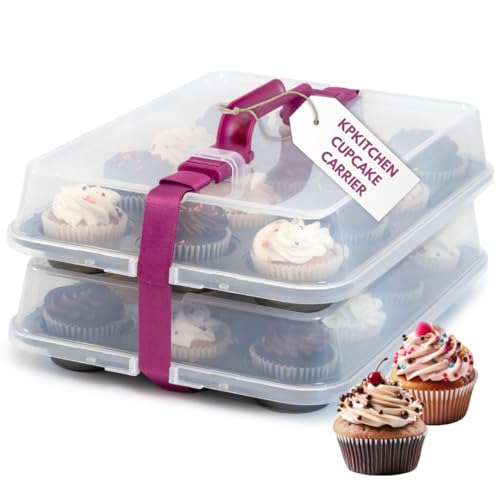 KPKitchen Cupcake Carrier for 24 Cupcakes - Innovative Cupcake...