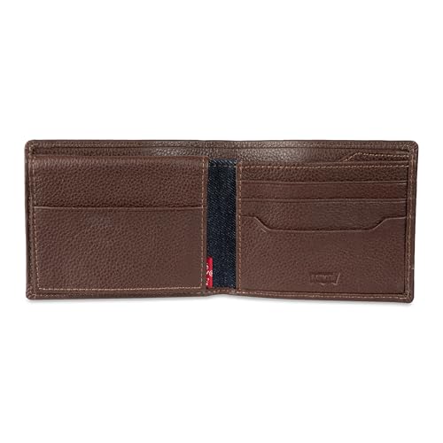 Levi's Men's Ornament Passcase Wallet with Bill Divider, Brown, One Size4