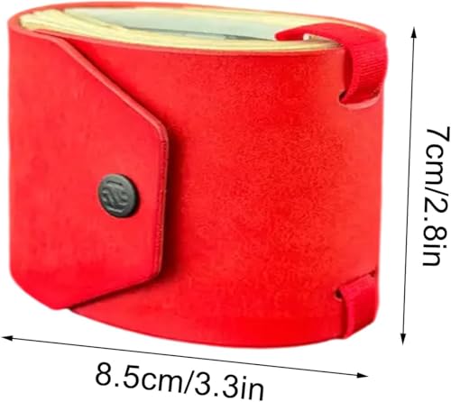 New The Cash Wrap Wallet,Handmade Leather Money Wallet Organizer,Fast Cash Access Money Holder for Cash,Handy Purse Bands with Magnetic Clasp,Ideal Gifts for Women (Red)2