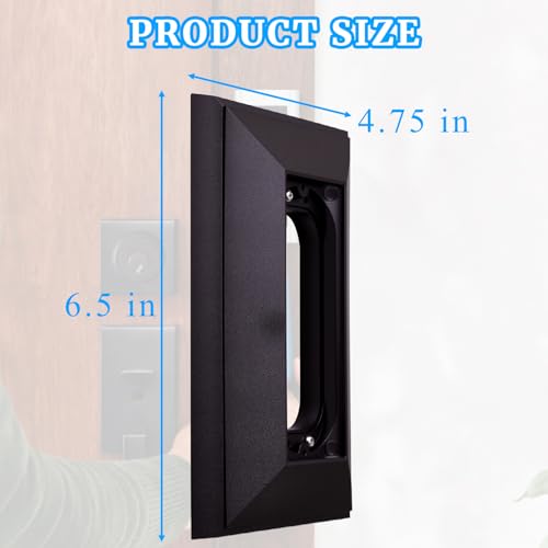 Doorbell Mounting Bracket Adapter Plate Compatible with Nutone M&S Intercom Ring and Similar Ring Doorbell Accessories Contains Hidden Screws Mount Video Door Bell Kits Black - Thumbnail 2