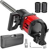 Trivd Frol Air Impact Wrench 1 inch Impact Gun 1 Inch Impact Wrench, Up to 3550 Ft.lbs, 5000RPM High Torque Pneumatic Impact Wrench with 32mm-33mm Sockets, 1/2' Air Inlet for Heavy Duty Repairs