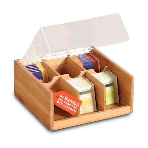 Pronto all’uso: Il nostro organizer arriva già montato e pronto per essere riempito. È il complemento d'arredo ideale per gli amanti del caffè, i collezionisti di tisane o per chiunque desideri una casa più ordinata e accogliente. Un investimento estetico che dura nel tempo.
