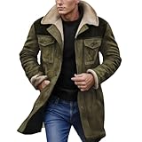 Matière de qualité supérieure : Cette veste d'extérieur rétro pour homme, à col inversé en daim peluche vintage, est confectionnée en daim de haute qualité, garantissant durabilité et confort. Veste en daim pour homme - Veste trucker homme - Veste trucker en daim pour homme - Vestes - Manteaux western pour homme - Veste en daim pour homme - Veste longue en cuir pour homme - Veste vintage - Veste vintage pour homme - Veste vintage homme - Veste rétro pour homme