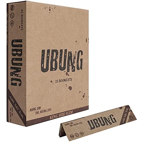 UBUNG King Size Rolling Papers, A total of 800 sheets of paper, 25 Booklets with 32 Papers per Booklet, 108 mm * 44 mm, Suitable for most Rolling Machine