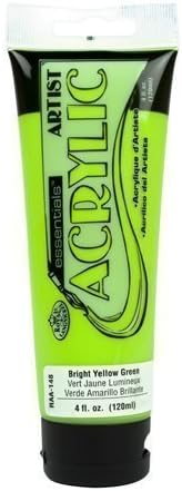 120ml TUBE OF ARTISTS QUALITY ACRYLIC CANVAS MURAL DECORATIVE PAINT BRIGHT YELLOW GREEN