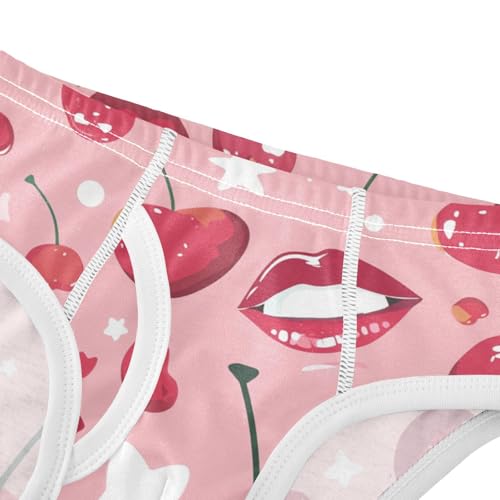 KLL Red Lips Cherry Toddler Boy Pure Cotton Underwear Breathable Children Panties4