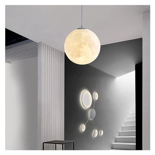Lámpara colgante de luna 3D y lámpara de techo para pasillo o mesita de noche en casa 4