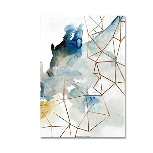 Peintures affiche et impressions murales géométriques salon et bureau 2pcs - 2