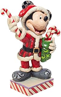 Disney Traditions Mickey Mouse with Candy Canes Figurine