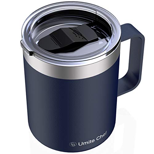 Umite Chef Stainless Steel Insulated Coffee Mug Tumbler with Handle, 12 oz Double