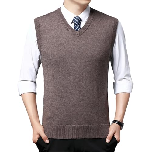 Men's Sweater Vest Winter Casual Warm Comfortable Sleeveless Knitted Pullover Outerwear3