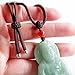 Handcarved natural jade necklace, Guanyin Bodhisattva talisman