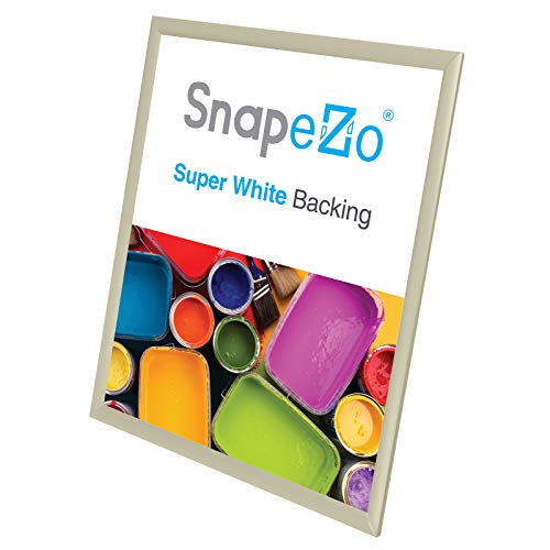 image for SnapeZo Poster Frame 18x24 Inches, Off-White 1 Inch Aluminum Profile, 