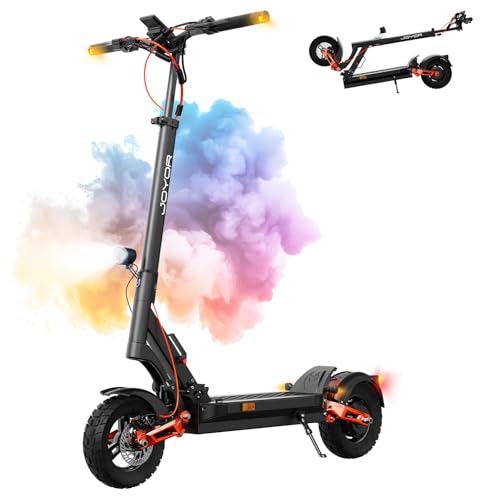 JOYOR T6E E Scooter mit Straßenzulassung mit Blinker, Reichweite 60-75Km, 150 KG Tragkraft, Elektroroller mit Hydraulische Federstoßdämpfer Vorne und Hinten, Faltbarer Elektroroller Offroad