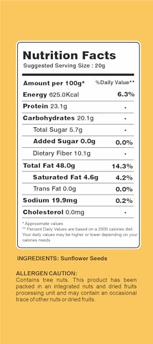 Image of SFT Sunflower Seeds 1 Kg - Raw Seed for Eating | Healthy Snacks | High in Vitamin, Fibre & Protein Seeds | Non - GMO seed | Diet Food | Gluten free | Premium Raw Sunflower seed