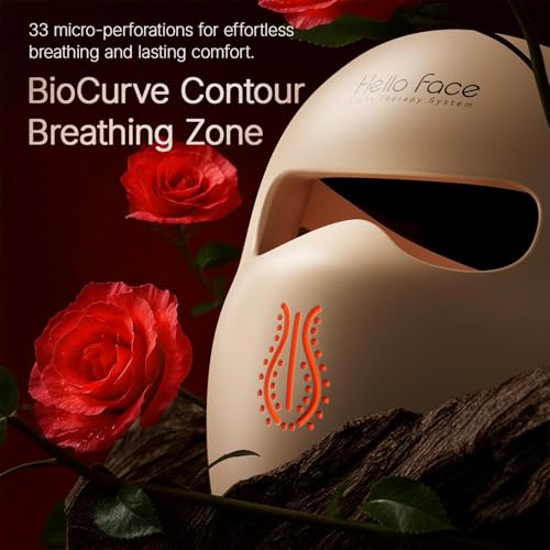 Hello Face 4D Red Light Therapy Mask for Face, 311 LEDs 850nm Infrared Long Light Waves Led Face Mask Light Therapy for Photons Tech, Silicone Skin Improvement for Women with Rechargeable Remote — view 4