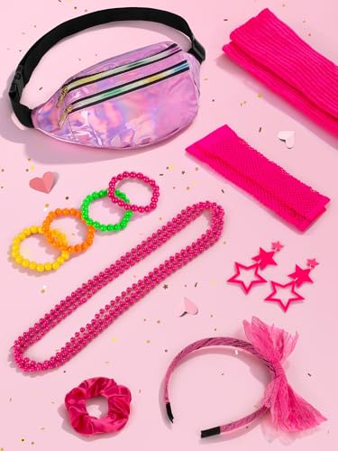 Disfraz 80s para Niñas con Accesorios Retro miniatura 6