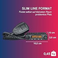Albrecht AE 6110 VOX CB-Funkgerät, mit VOX Freisprechfunktion für freihändige Nutzung in Auto & LKW, 12613, Mini CB-Funk mit ASQ & LED-Anzeige, schwarz – Ansicht 5
