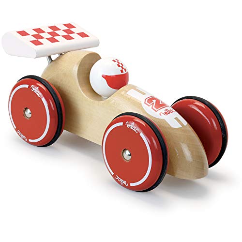 Vilac - Voiture de Course XL Bois Naturel Aerei, Colore Naturale (2300S)