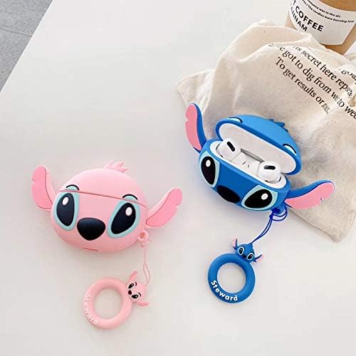 YIGEYI Silicone Case Compatible with Airpods Pro Funny Cute 3D Cartoon Cover [DSN Animation Avatar Design] (Big Ear Stitch)
