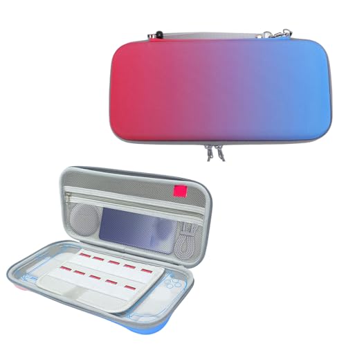 Asixxsix Travel Carry Case for 2 (2025 Version), 2 Carrying Case with 10 Game Card Pockets, Protective Hard Shell Portable Travel Case, Compatible with 2 (Red