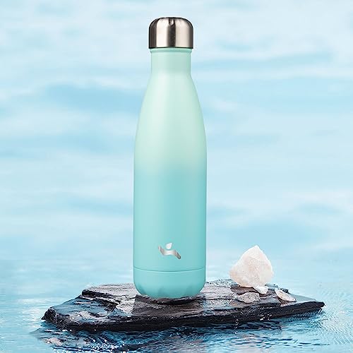 Image of Konokyo Insulated Water Bottles,17 oz Double Wall Stainless Steel Vacumm Metal Flask for Sports Travel,Mint