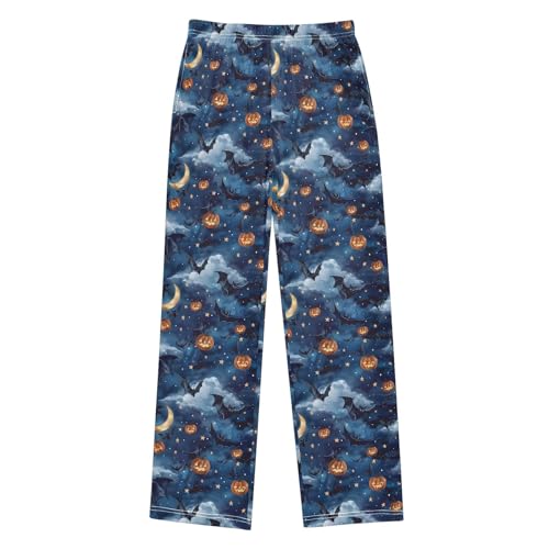 Pajama Pants Bats Pumpkins Starry Night PJ Bottoms Sleepwear Lounge Sleep Pant with Pockets
