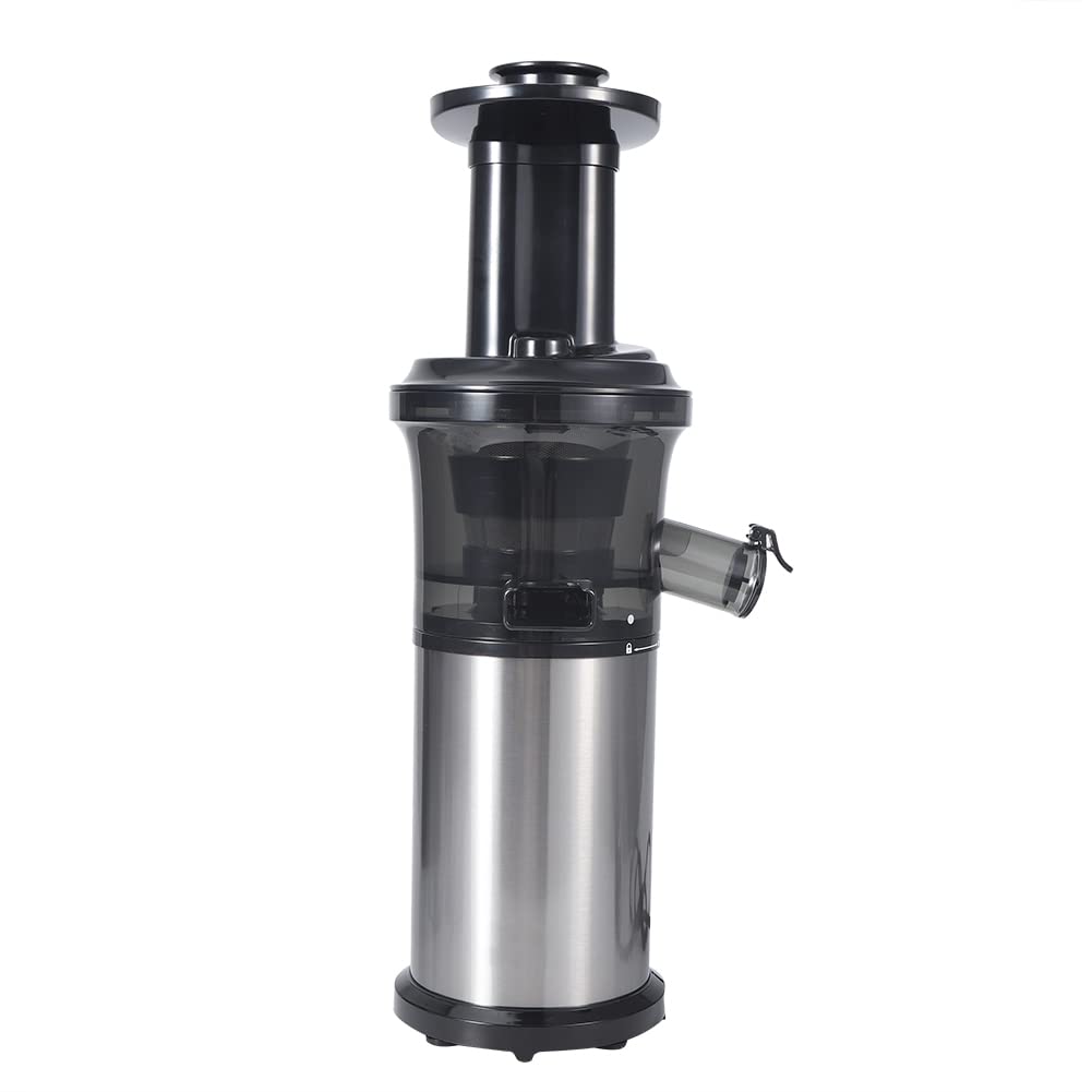 Estrattore di lumache in acciaio inox da 200 W, efficiente estrattore lento per estratti di frutta e verdura sani, design compatto, adatto per uso domestico