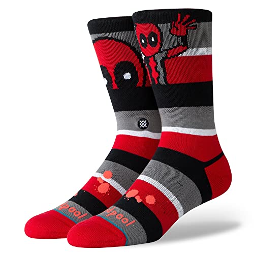 Stance Calcetines unisex Deadpool Stripe, Unisex adulto, Calcetines unisex., U558C19DEA, rojo, small