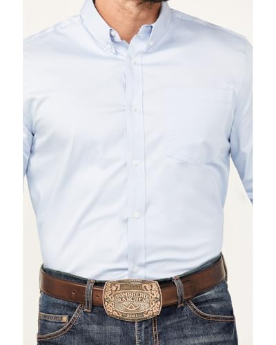 Cody James Men's Performance Twill Solid Long Sleeve Button-Down Western Shirt - CJFA23W17-LTBL-T XX- Tall3