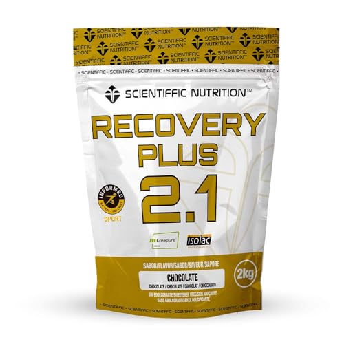 Scientiffic Nutrition – Recovery 2.1 PLUS, Bebida Post Entreno para una Rápida Recuperación Muscular, combina proteína de calidad (Isolac®), 3 tipos de carbohidratos y creatina – 2 kg, Sabor Chocolate