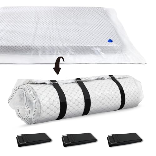 Storage Master Vacuum Storage Bag for Twin Size Mattress - Ideal for Memory Foam and Latex Up to 14 Inches - Designed for Easy Moving, Shipping and Storing with Straps (TWIN/TWIN XL)