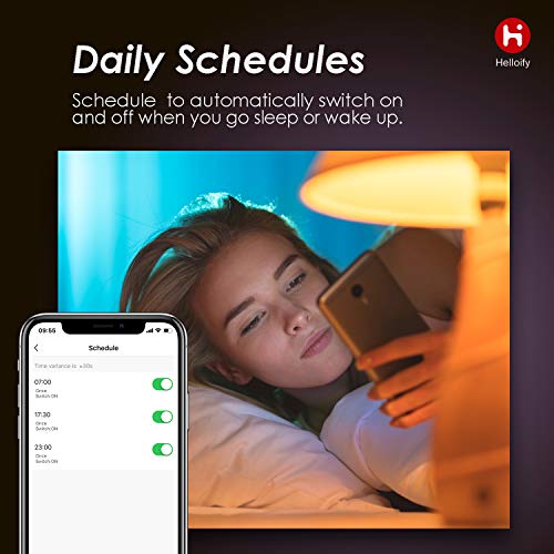 helloify BR30 Smart WiFi LED Light Bulbs, RGBCW Multi-Color Changing, Warm to Cool White Dimmable, Compatible with Alexa & Google Home (No Hub), 60W Equivalent E26, RGB+2700K-6500K, 2 Count by helloify - Image 3