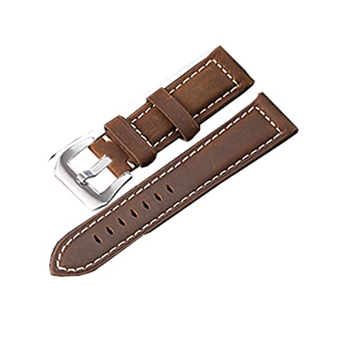 Bracelet montre cuir pour femmes hommes 20mm vintage mat noir bleu marron