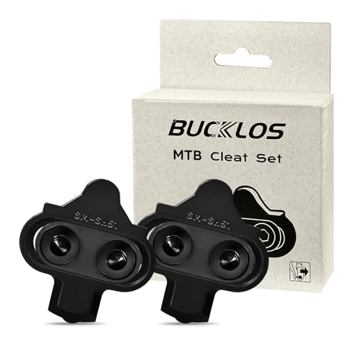 BUCKLOS Bike Cleats Compatible with Shimano SPD Clip Pedals Mountain Bike Cleats for MTB/Gravel/Indoor Cycling/Spinning Mountain Bicycle Shoes Float Adjustment BH-51 / BH-56