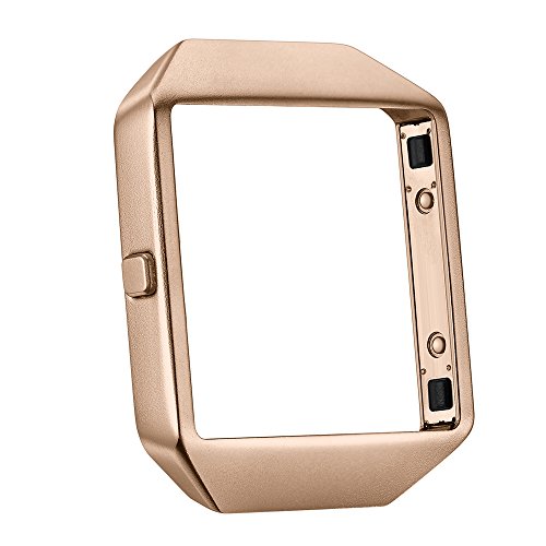 Kartice for Fitbit Blaze Frame Housing Case Accessory,Fitbit Blaze Frames Housing Cable Fitbit Blaze Frame Set Metal Stainless Steel Frame for Fibit Blaze Smart Watch-Rose Gold