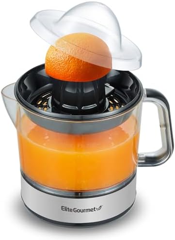 Elite Gourmet ETS623 BPA-Free Electric Citrus Juicer, Compact, La...