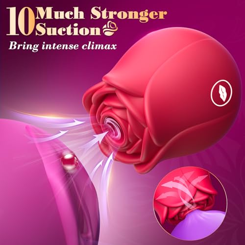Image of Rose Toy Women Sex Toys - BIG SHOCKED Adult Toys for Women Rose Sex Toy Clit Sucker Sucking Vibrator with 10 Suction Modes Vibrater Dildo Anal Couples Female Adult Toy Dildos Vibrators Jewelry