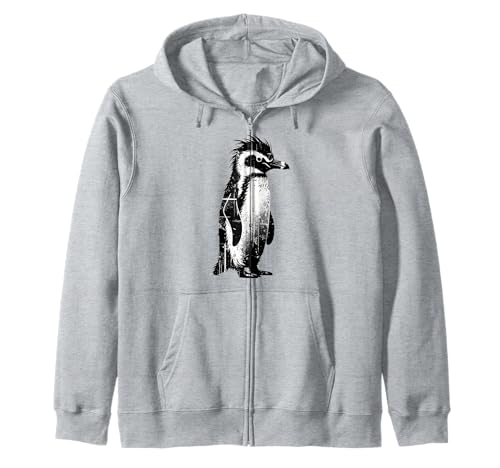 Edgy Grunge Estética Pingüino Amante Pingüino Edgy Sudadera con Capucha