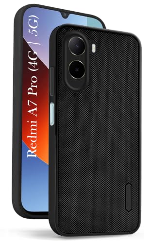 Image of Jkobi Rubberised Back Cover Case for Redmi A7 Pro 4G|5G (Textured Grip Design | Micro-Fiber Cloth Inside | Slim and Light Weight | Soft Touch and Feel)