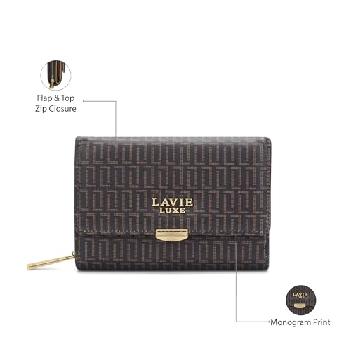 Image of Lavie Luxe Women's Lucie Emboss Medium Trifold Wallet | Gift for Women