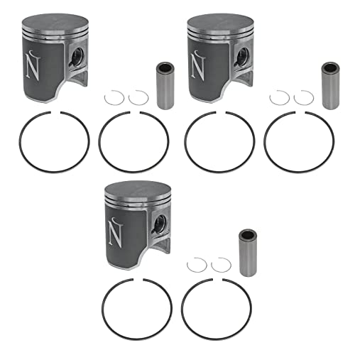 Namura, NW-20004, 3 Piston Kits for Kawasaki 1995-2006 900 ZXI, STS & STX PWC Standard Bore 73mm