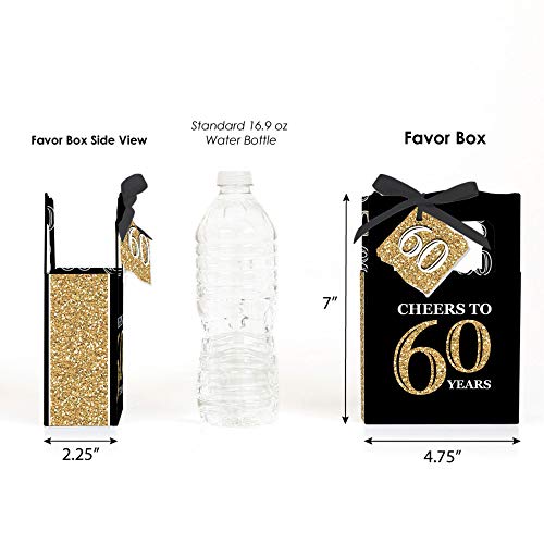 Big Dot Of Happiness Adult 60Th Birthday - Gold - Birthday Party Favor Boxes - Set Of 12 #TOP2