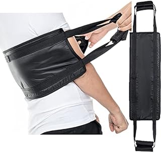 FunCee Padded Bed Transfer Nursing Sling with 4 Handles, Back Lifting Aids, Bed Assist Gait Belt Strap, Patient Care for Elderly Senior Injury Recovery, Handicapped, 24 Inch