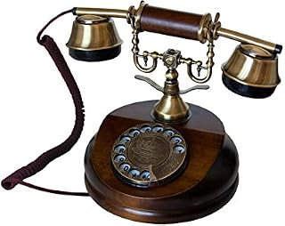 Opis 1921 Cable Model A - Landline Telephone/Retro Phone/Rotary Phone/Vintage Phone/Retro Telephone/Analogue Phone/Home Telephone/Old Fashioned Phone with Wood Body and Metal Bell