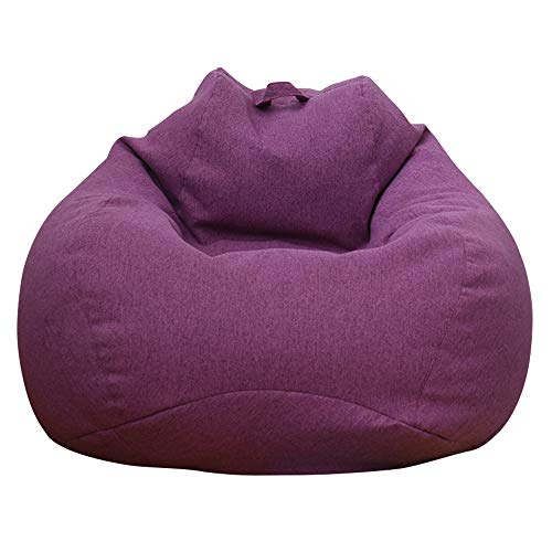 N/T Ghopy Cubierta de Puf Pera (sin Relleno!!!) Puf de salón para sofá Grande Grande y sillón de salón, Tumbona para Interior Exterior, Color púrpura, para Adultos, niños, XXL (100 x 120 cm)
